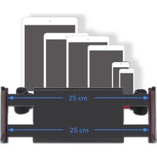 Oto Koltuk Arkası Telefon Tablet Tutucu Ayarlanabilir 360 Derece Dönebilen Pratik Stand