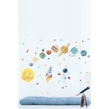 Kt Grup Astronot ve Gezegenler Mega Set Duvar Sticker