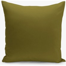 Çift Taraflı Dijital Baskı Kırlent Kılıfı Düz Renk