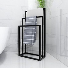 Metal Havluluk Banyo Düzenleyici Dekoratif Havluluk 3 Kollu