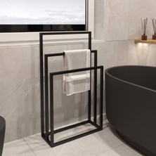 Metal Havluluk Banyo Düzenleyici Dekoratif Havluluk 3 Kollu