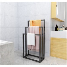 Metal Havluluk Banyo Düzenleyici Dekoratif Havluluk 3 Kollu