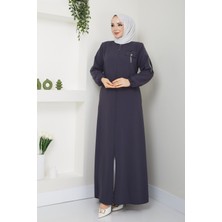 Gazal Kadın Büyük Beden Etamin Kumaş Spor Ferace