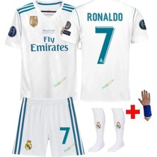 Sidas Beyaz Renk .R.Madrid. C.Ronaldo Efsana Futbolcu Çocuk Forması