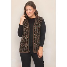 Mutlu City Kadın Etnik Model Triko Örgü Kilim Anne Yelek 1070