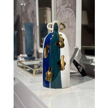 Evdema Vitale Seramik Puantiyeli Küçük Vazo 19*19*24  cm  AK.KD0019