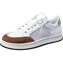 Beyaz Deri&file Sneaker