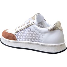 Beyaz Deri&file Sneaker