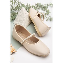 Slipcat Kadın Siyah Cilt İncili Babet Ev ve Dış Mekan Ayakkabısı