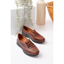 Slipcat Kadın Ciltli Lastikli Detaylı Babet Ayakkabı Kısa Topuklu Günlük Kullanım İçin