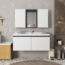 Calıa 120 cm Banyo Dolabı Takımı - Alt Dolap, Üst Modül ve Lavabo Dahil