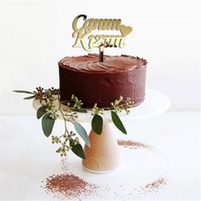 Parti Adresi Pleksi Pasta Süsü Yazı Canım Kızım Altın