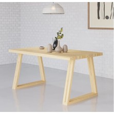 Ahşap Doğal Kütük Yemek / Toplantı / Çalışma Masası