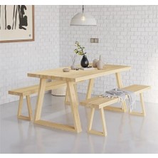 Ahşap Doğal Kütük Yemek / Toplantı / Çalışma Masası