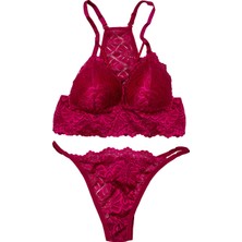 Derya Kurşun Kadın Bralet Sütyen  Külot Takımı- Fuşya