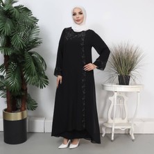 Bilgün Kadın Büyük Beden Şifon Astarlı Anne Abiye Elbise