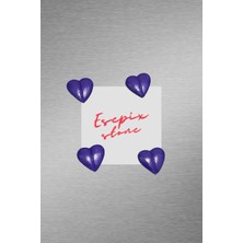 Magnet, Buzdolabı Magneti, Buzdolabı Kalpli Magnet Süsü Mıknatıslı 6’lı Set