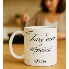 Bk Gift Kişiye Özel Annesi Tasarımlı Beyaz Kupa Bardak-1, Anneye Hediye, Anneler Günü Hediyesi