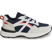 Zeytuk Bej Sneakers Deri-Tekstil Erkek Ayakkabı