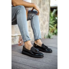 Bartiniavm CH002 Rst Loafer Verniciata Erkek Ayakkabı Sıyah