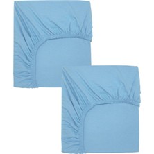 2 Adet 50 x 90 x 10 cm Anne Yanı Lastikli Penye Kumaş Bebek Çarşafı
