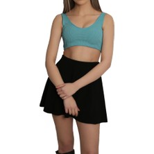 Kadın Askılı Crop Body Atlet