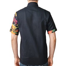Aşçı Ceketi Desenli Unisex Çıtçıtlı Kısa Kollu Yazlık Chef Aşçı Mutfak Ceket Kuru Kafa Desenli