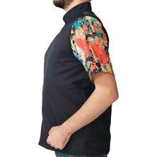 Aşçı Ceketi Desenli Unisex Çıtçıtlı Kısa Kollu Yazlık Chef Aşçı Mutfak Ceket Tablo Desenli