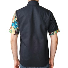Aşçı Ceketi Desenli Unisex Çıtçıtlı Kısa Kollu Yazlık Chef Aşçı Mutfak Ceket Tablo Desenli