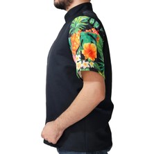 Aşçı Ceketi Desenli Unisex Çıtçıtlı Kısa Kollu Yazlık Chef Aşçı Mutfak Ceket Ananas Desenli