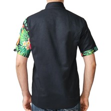 Aşçı Ceketi Desenli Unisex Çıtçıtlı Kısa Kollu Yazlık Chef Aşçı Mutfak Ceket Ananas Desenli