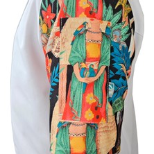 Aşçı Ceketi Desenli Unisex Çıtçıtlı Kısa Kollu Yazlık Chef Aşçı Mutfak Ceket Tablo Desenli