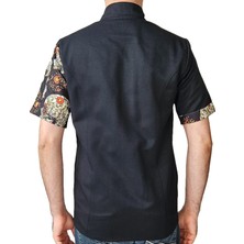 Aşçı Ceketi Desenli Unisex Çıtçıtlı Kısa Kollu Yazlık Chef Aşçı Mutfak Ceket Çiçekli Kafa Desenli
