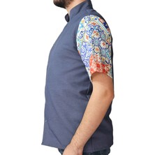 Aşçı Ceketi Desenli Unisex Çıtçıtlı Kısa Kollu Yazlık Chef Aşçı Mutfak Ceket Seramik Desenli
