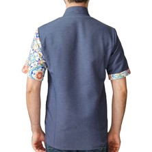 Aşçı Ceketi Desenli Unisex Çıtçıtlı Kısa Kollu Yazlık Chef Aşçı Mutfak Ceket Seramik Desenli