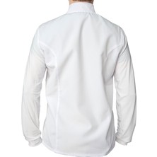 Aşçı Ceketi Likralı Kol Unisex Çıtçıtlı Uzun Kollu Chef Aşçı Mutfak Beyaz Ceket