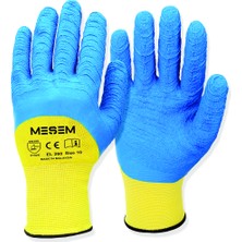 Meşem Soft Lateks Kırmızı Mavi 3/4 Kaplı Eldiven 10 No EL260