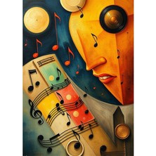 Bedeko Notalar Sürrealist Mdf Tablo