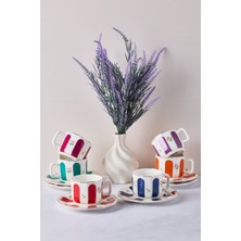 Teknotrust Acem 6 Kişilik 12 Parça Porselen Kahve Takımı