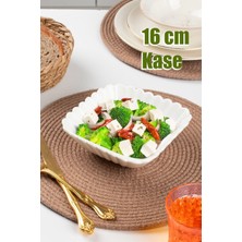 1750N Opal Cam Kase, Derin Kase Sunum, Çorba Servis Kasesi Servis Tabağı Kare 16  cm