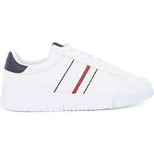 Tommy Hilfiger Beyaz Erkek Sneaker Modern Cupsole Strıpes Lth