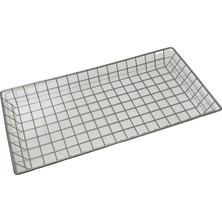 Paslanmaz Çelik Metal Sepet 49,5 x 25,5 x 4,5 cm  (1 Adet)