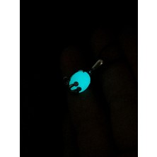 Karanlıkta Parlayan Fosforlu Damla Tasarım Gümüş Kadın Kolye