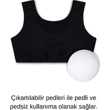 %95 Pamuklu Kız Çocuk Likralı Penye Kalın Askılı Pedli Alıştırma Sütyeni Yarım Atlet 6lı Set