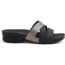 Ceyo 2137-Flora Anatomik Tabanlı Kadın Günlük Terlik - NKT0Ceyo 2137-SIYAH-39