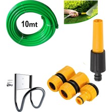 Bahçe Sulama Hortum Seti Sarma Aparatı Tabanca Fıskiye Yağmurlama Başlık Bağlatı Kaplin Seti