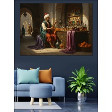 Baharatçının Renkli Tezgahı Dekoratif Kanvas - Mdf Ahşap Tablo