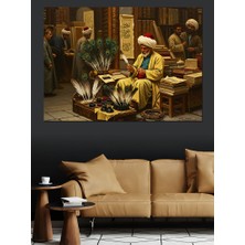 Osmanlıda Hattat Dekoratif Kanvas - Mdf Ahşap Tablo