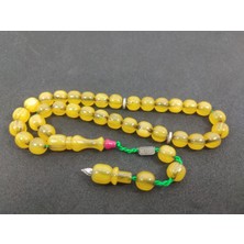 Zeyzun Usta Eseri Dik Damar (Imza Çivi Ara Pullar Gümüş) Sıkma Kehribar Sertifikalı 7494