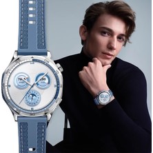 Voyo Huawei Watch Gt5 Gt4 Gt3 Gt2 46MM ve Pro Olanlara Uyar Kordon Kayış Dikişli Silikon Kaliteli VY128